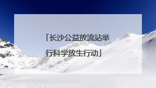 长沙公益放流站举行科学放生行动