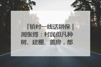 镇村一线话耕保｜周张博：村民但凡种树、建棚、盖房，都要向街道报批