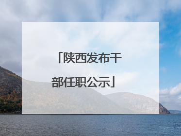 陕西发布干部任职公示