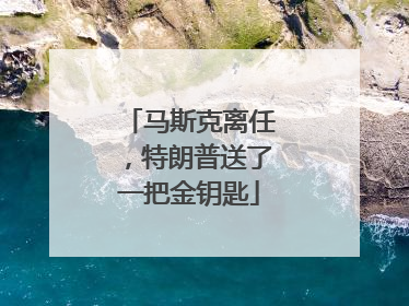 马斯克离任，特朗普送了一把金钥匙