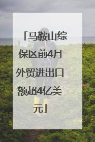 马鞍山综保区前4月外贸进出口额超4亿美元