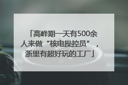 高峰期一天有500余人来做“核电操控员”，浙里有超好玩的工厂