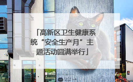 高新区卫生健康系统“安全生产月”主题活动圆满举行