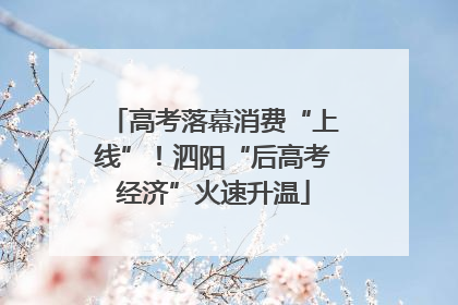 高考落幕消费“上线”！泗阳“后高考经济”火速升温