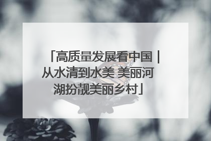 高质量发展看中国｜从水清到水美 美丽河湖扮靓美丽乡村