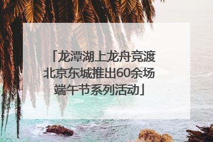龙潭湖上龙舟竞渡 北京东城推出60余场端午节系列活动