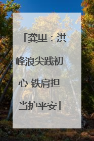 龚里：洪峰浪尖践初心 铁肩担当护平安