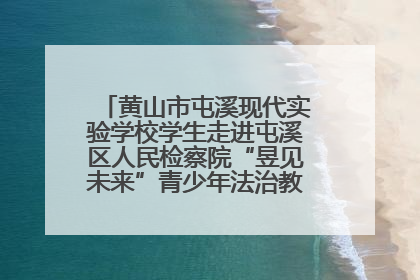 黄山市屯溪现代实验学校学生走进屯溪区人民检察院“昱见未来”青少年法治教育宣传基地