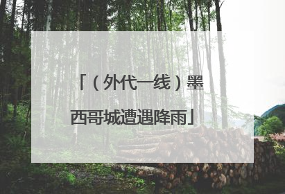 （外代一线）墨西哥城遭遇降雨