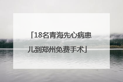 18名青海先心病患儿到郑州免费手术
