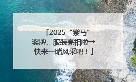 2025“紫马”奖牌、服装亮相啦→快来一睹风采吧！