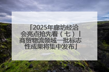 2025年廊坊经洽会亮点抢先看（七）丨商贸物流领域一批标志性成果将集中发布