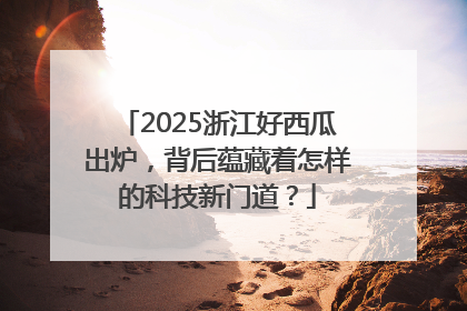 2025浙江好西瓜出炉，背后蕴藏着怎样的科技新门道？