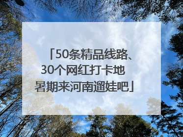 50条精品线路、30个网红打卡地 暑期来河南遛娃吧