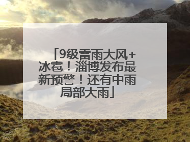 9级雷雨大风+冰雹！淄博发布最新预警！还有中雨局部大雨