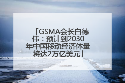 GSMA会长白德伟：预计到2030年中国移动经济体量将达2万亿美元