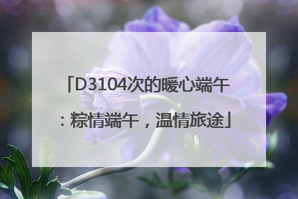 D3104次的暖心端午：粽情端午，温情旅途
